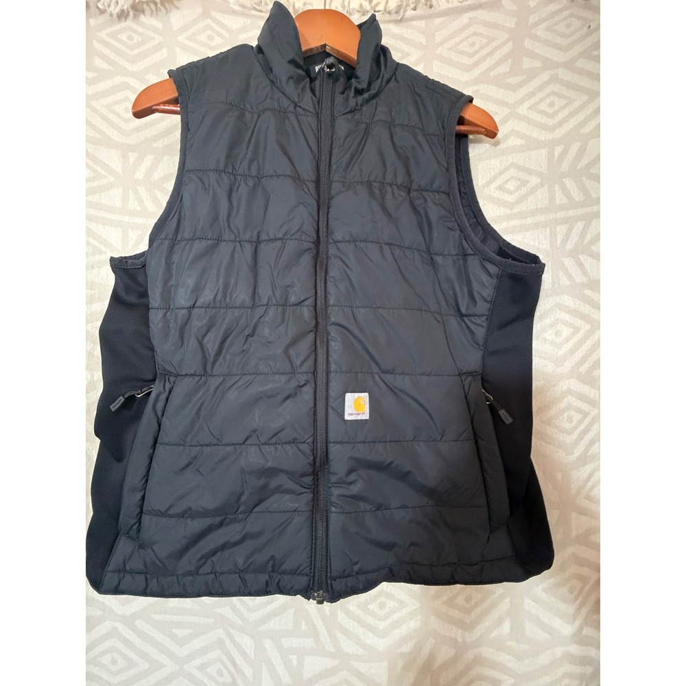 Carhartt Womens Rugged Flex Relaxed Fit Quilted Puffer Vest Black OV5984-W L